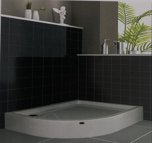 80X100 ASİMETRİK OVAL MONOBLOK DUŞ TEKNESİ H:11 | Banyo Dükkanım