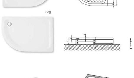 90x110 asimetrik oval tekne yükseklik 21 cm | Banyo Dükkanım