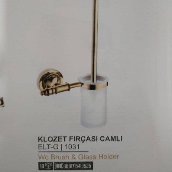 ELİT GOLD KLOZET FIRÇASI CAMLI | Banyo Dükkanım