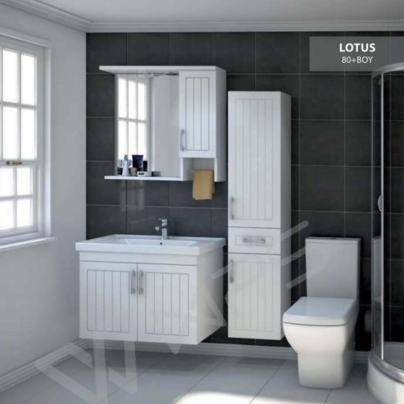 Lotus 80 cm Banyo Dolabı | Banyo Dükkanım